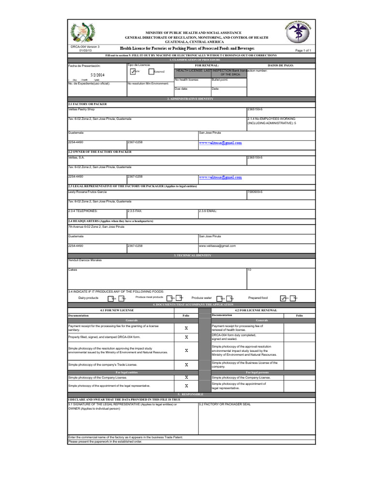 Health License Application Guide for Food Factories | PDF | License