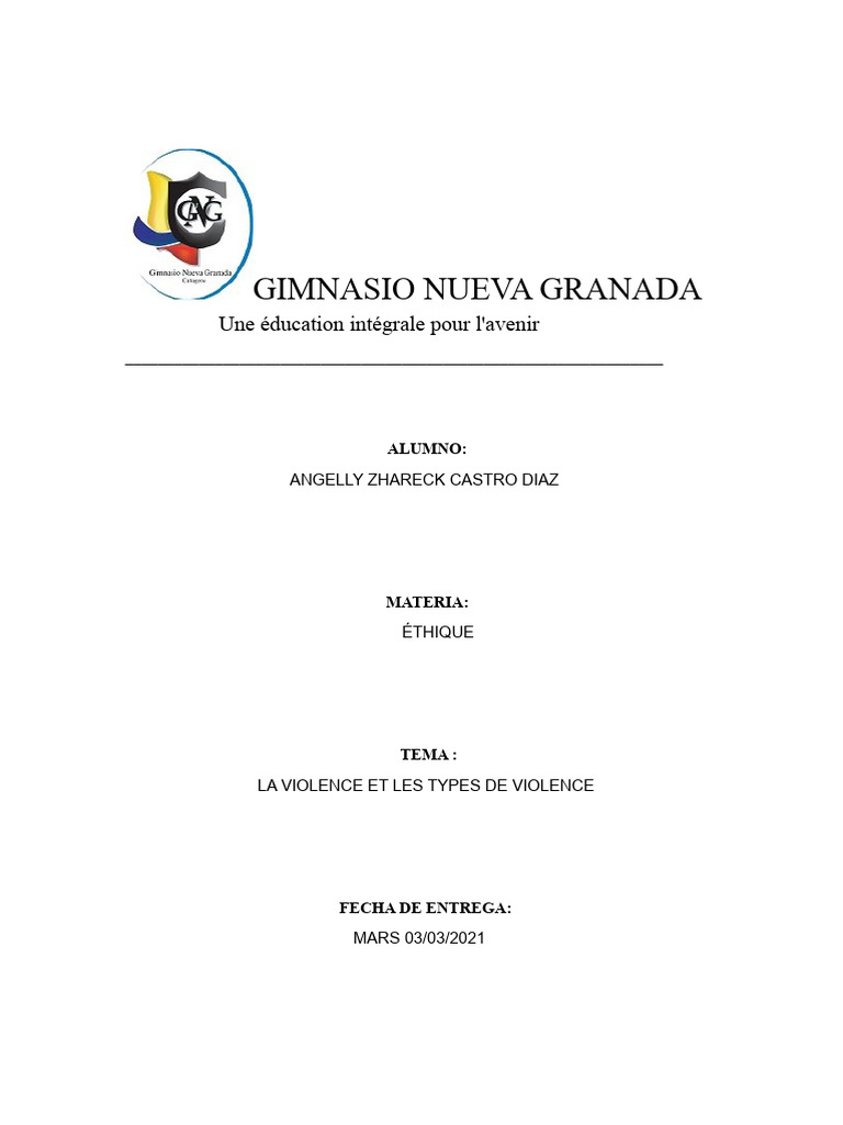 Types de violence et leurs impacts | PDF | Abus sur mineur | La violence