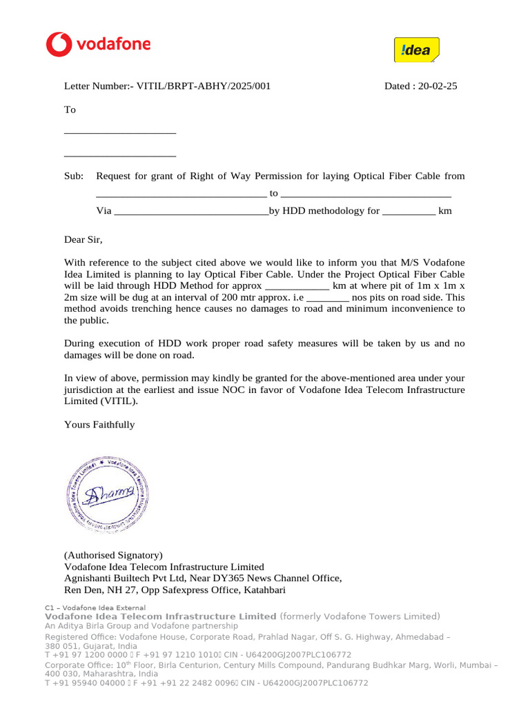 RoW letter_Abhayapuri (1) | PDF | Telecommunications | Information And ...