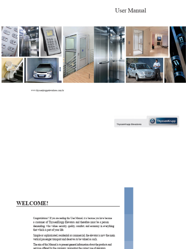ThyssenKrupp Elevators User Manual | PDF | Elevator