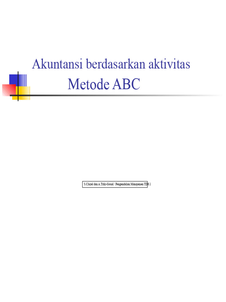 Metode ABC dalam Akuntansi Biaya Aktivitas | PDF