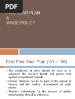 Five Year Plan Wage Policy