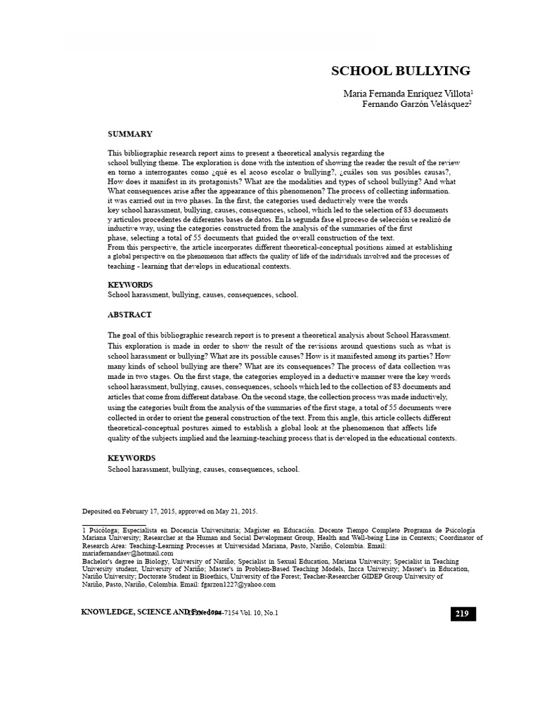 Understanding School Bullying Dynamics | PDF | Bullying | Cyberbullying