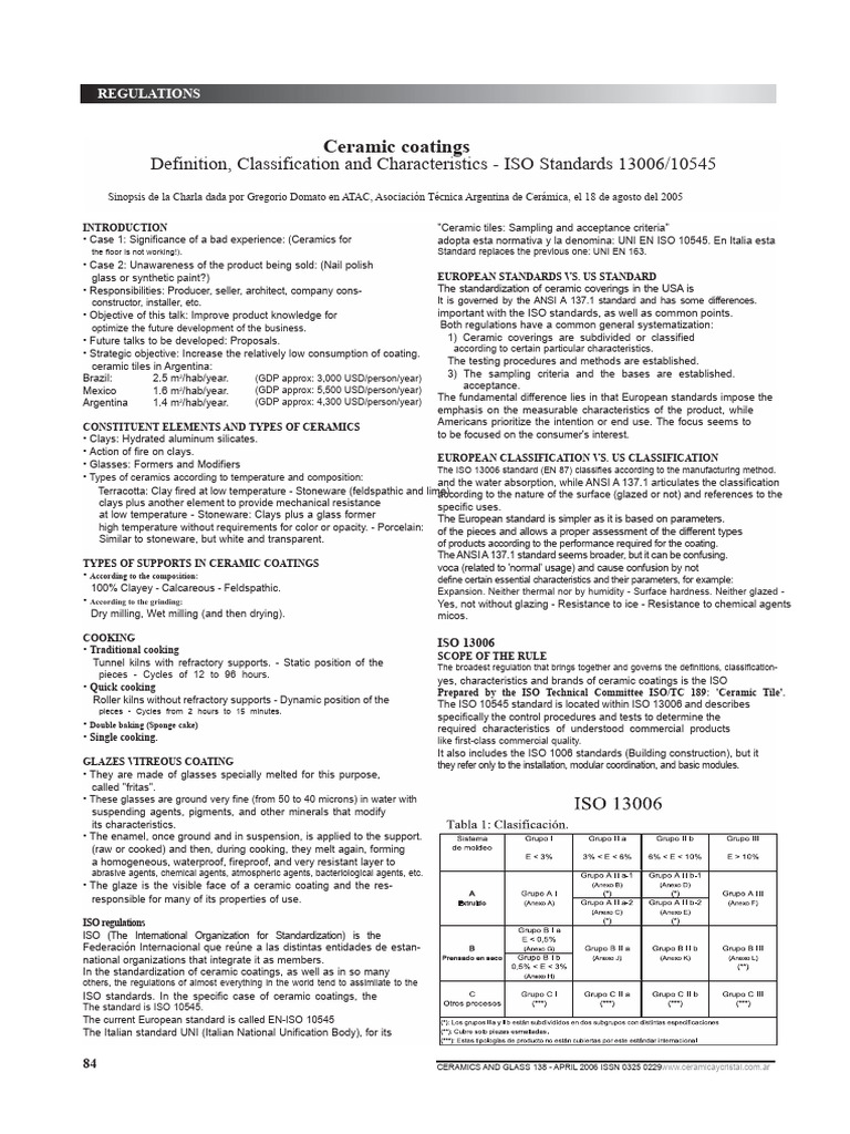 Ceramic Coatings: ISO Standards Overview | PDF | Glasses | Silicon Dioxide
