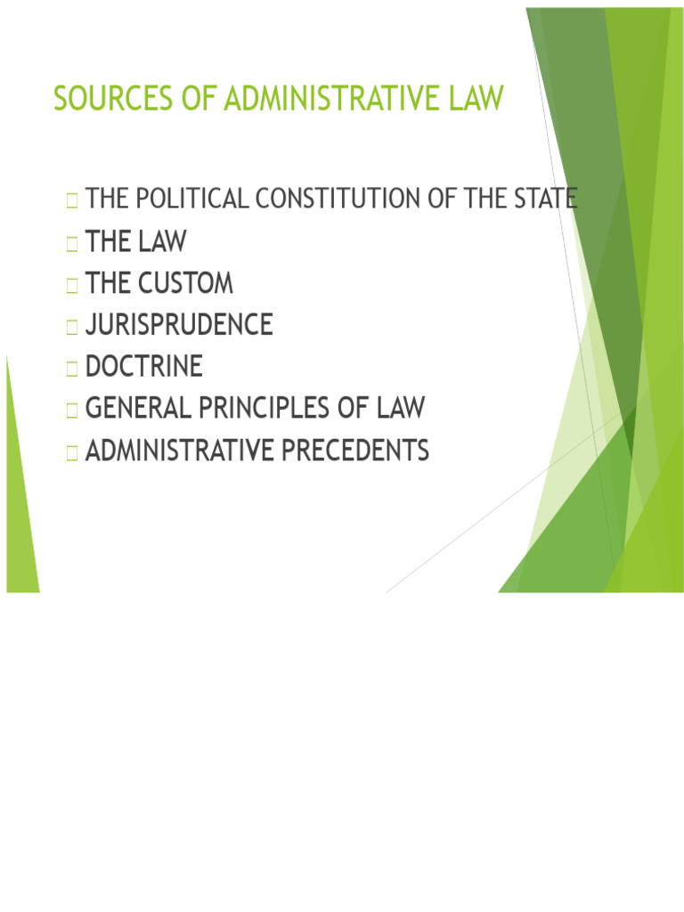 Sources of Administrative Law | PDF | Sources Of Law | Administrative Law