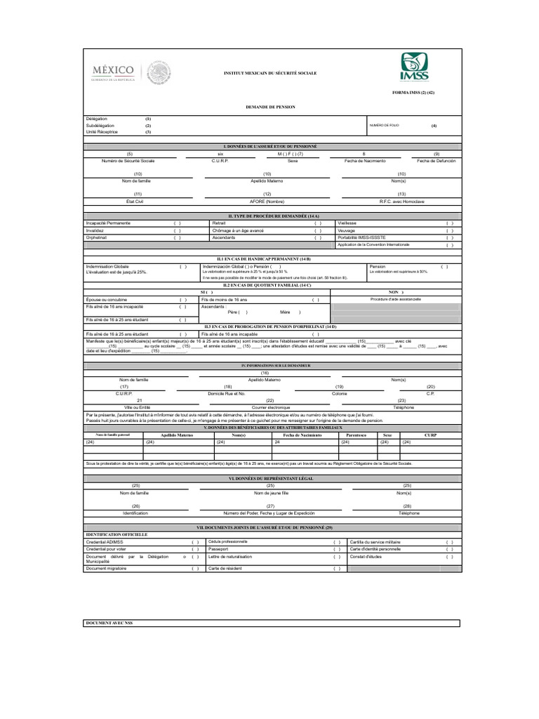 Format de Pension | PDF | Certificat de naissance