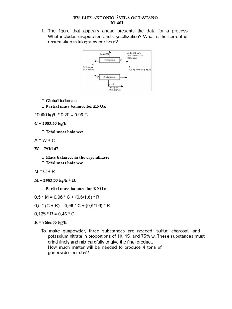 Mass Balances in Chemical Processes | PDF | Solubility | Distillation