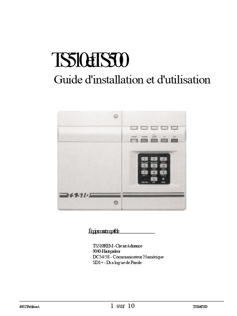 Guide d'installation TS510 et TS500 | PDF | Composant | Biens manufacturés