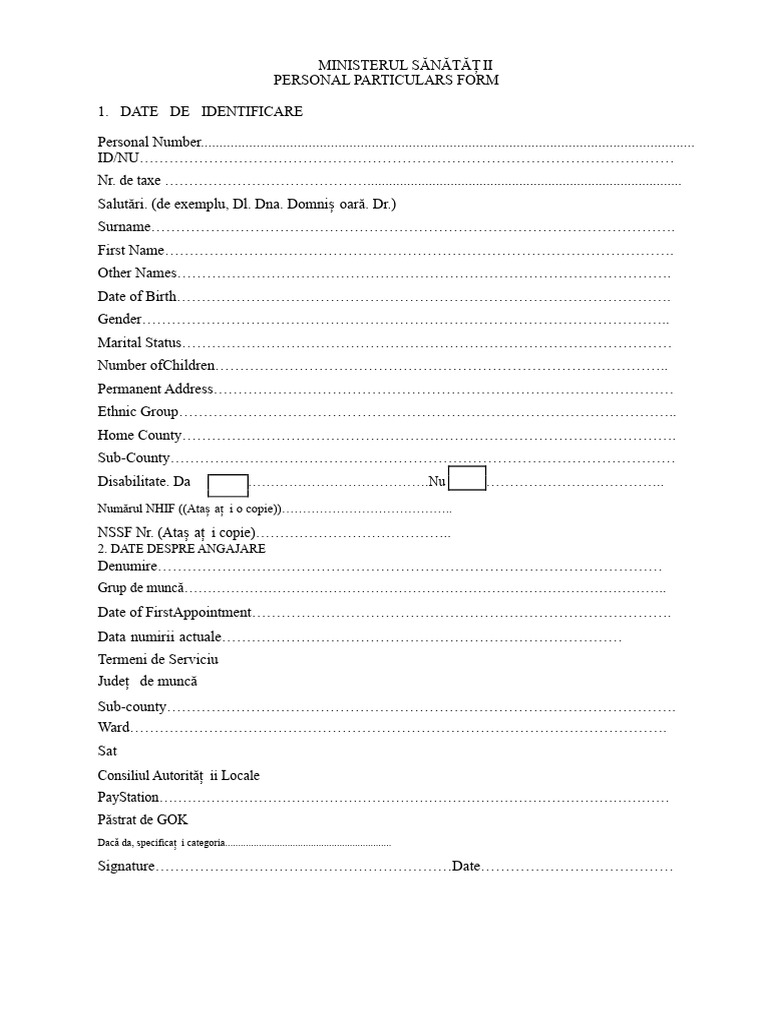 Formular IPPD-1 | PDF