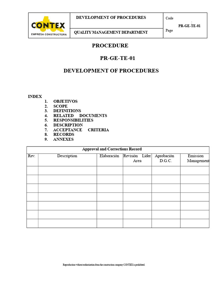 Procedure Format | PDF | Quality Management