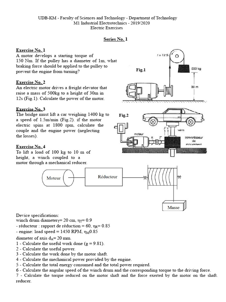 TD1 19-20corr | PDF | Engines | Torque