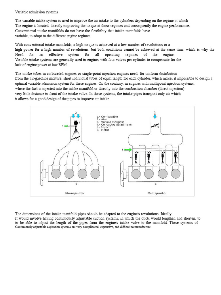 Variable Intake Systems for Engine Performance | PDF | Fuel Injection ...