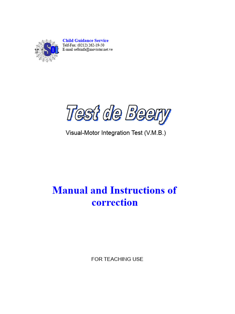 Beery Visual-Motor Integration Test Guide | PDF | Triangle | Angle