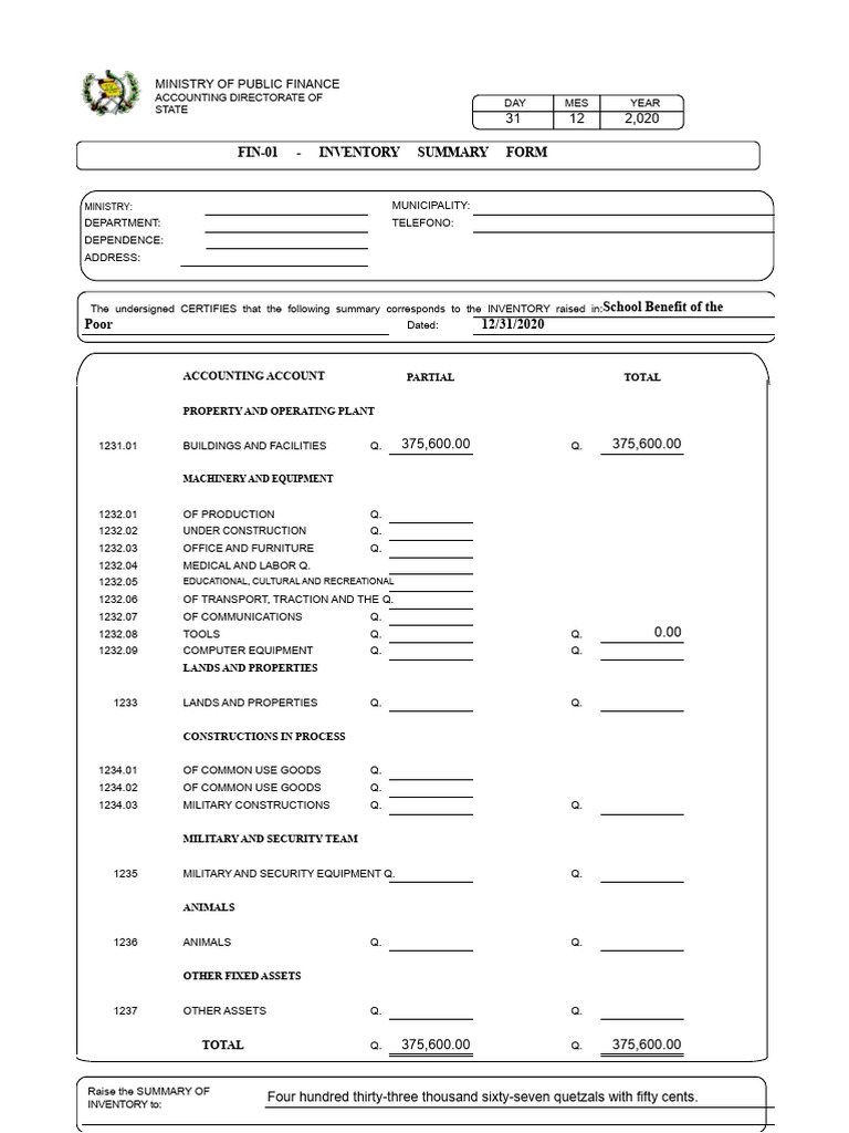 End 1 and 2 Example 1 Guided | PDF | Inventory | Business