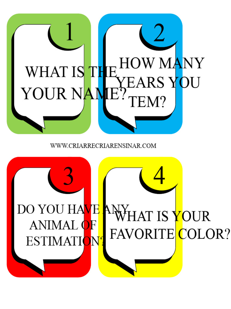 Fun Questionnaire for Kids | PDF