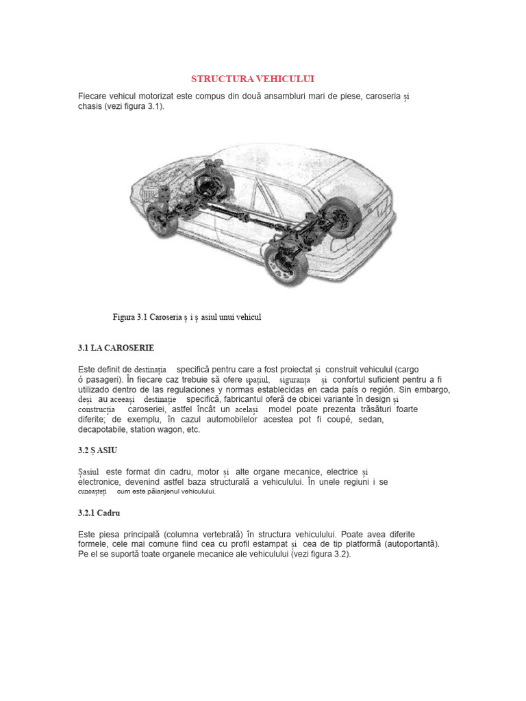 Structura Vehiculului | PDF