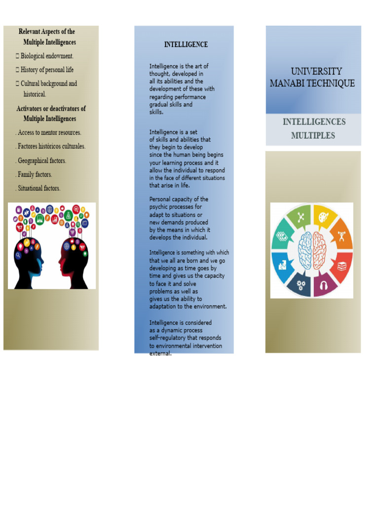 Triptych of Multiple Intelligences | PDF | Intelligence | Mental Processes