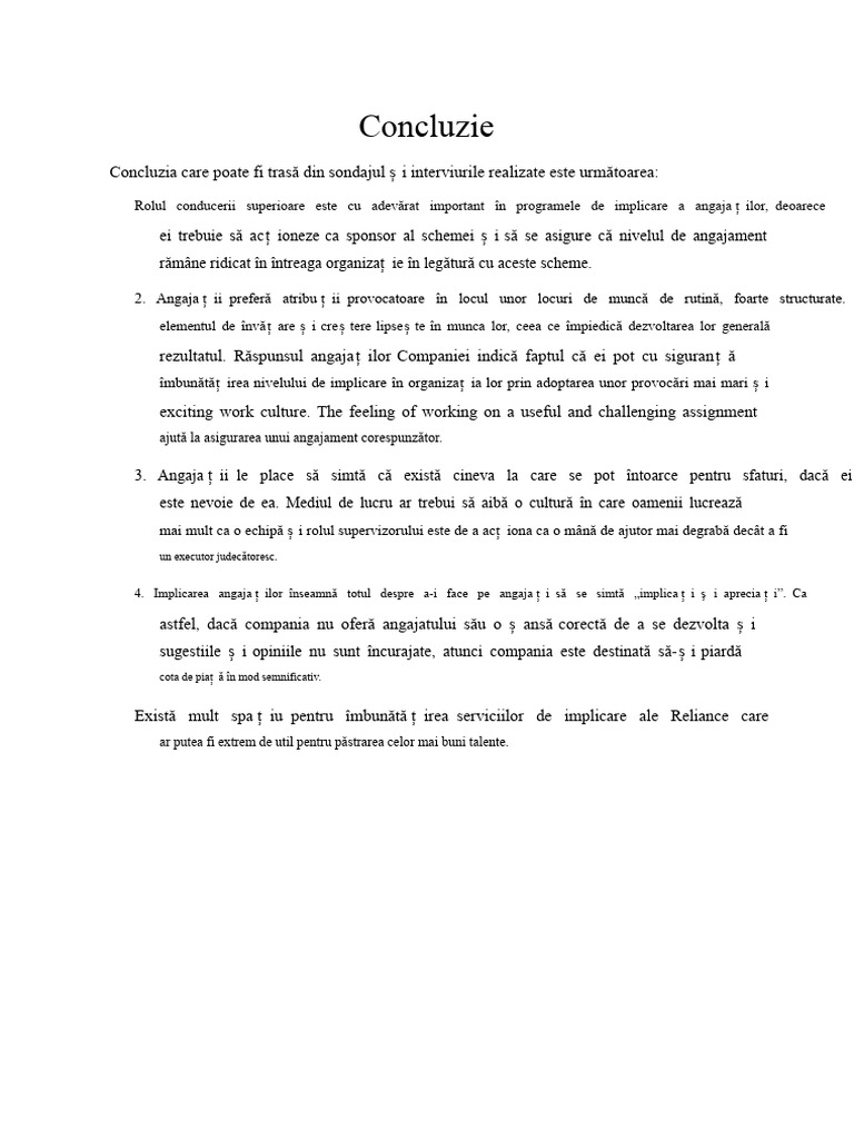 Concluzie Și Sugerare | PDF