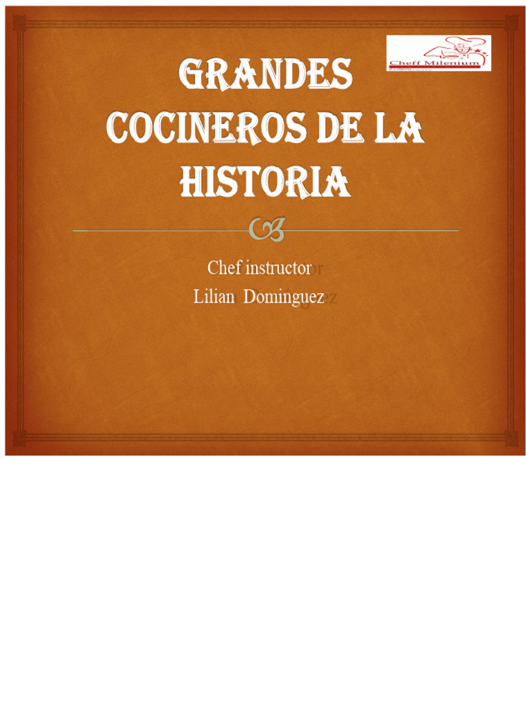 Evolution of Culinary Greats Through Ages | PDF | French Cuisine | Cooking