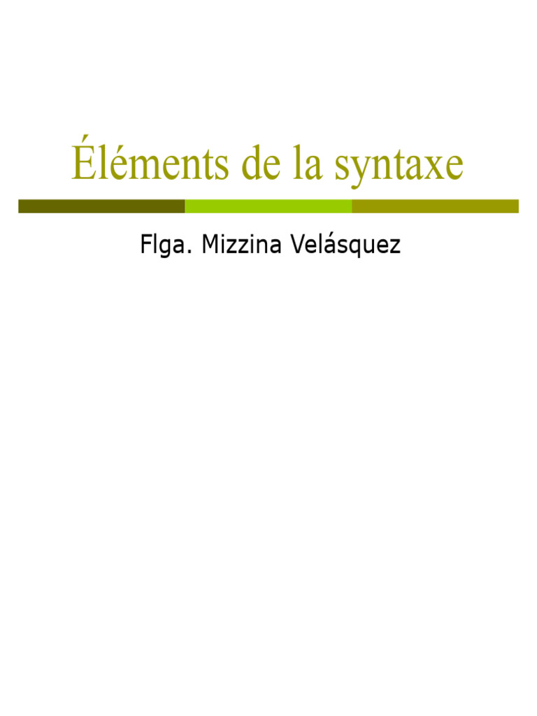 Syntaxe et fonctions des syntagmes | PDF | Prédicat (Grammaire) | Sujet ...