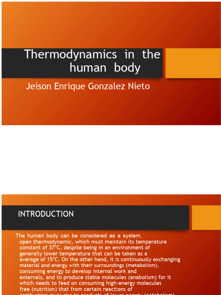 Thermodynamics in Human Body Functions | PDF | Heat | Temperature