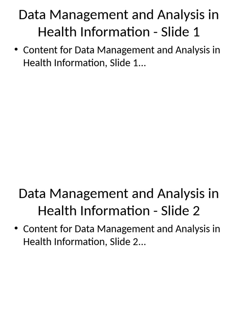 Health Data Management Insights | PDF