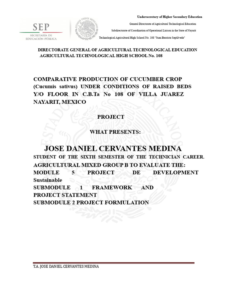 Cucumber Cultivation Project | PDF | Fertilizer | Soil