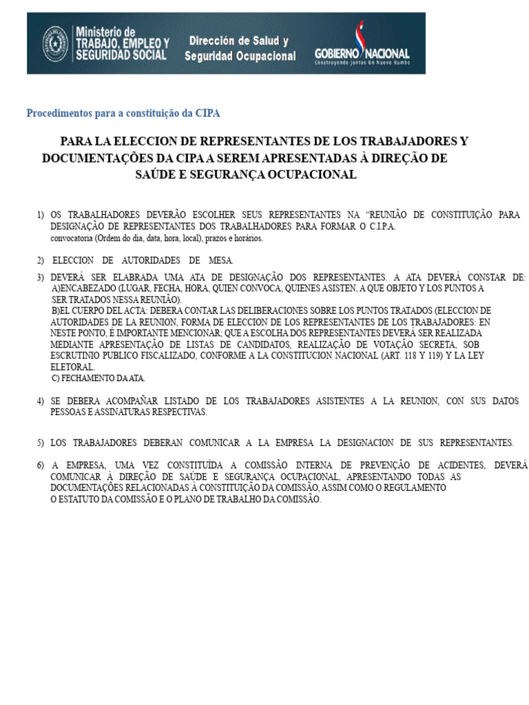 Como Constituir a CIPA: Passo a Passo | PDF
