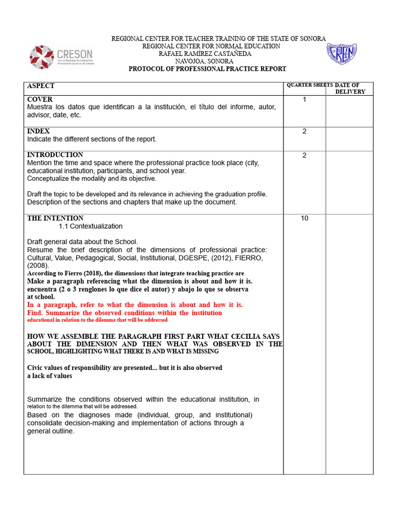 Teacher Training Practice Report Sonora | PDF | Methodology | Curriculum