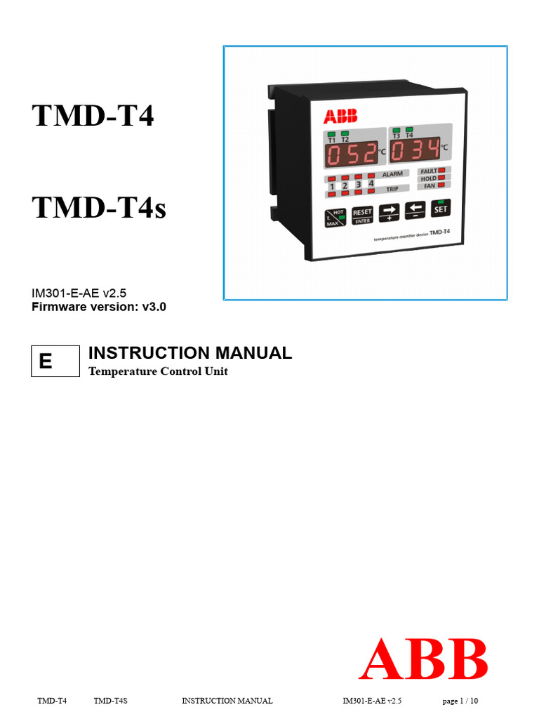 TMD-T4 Temperature Control Unit Manual | PDF | Relay | Power Supply