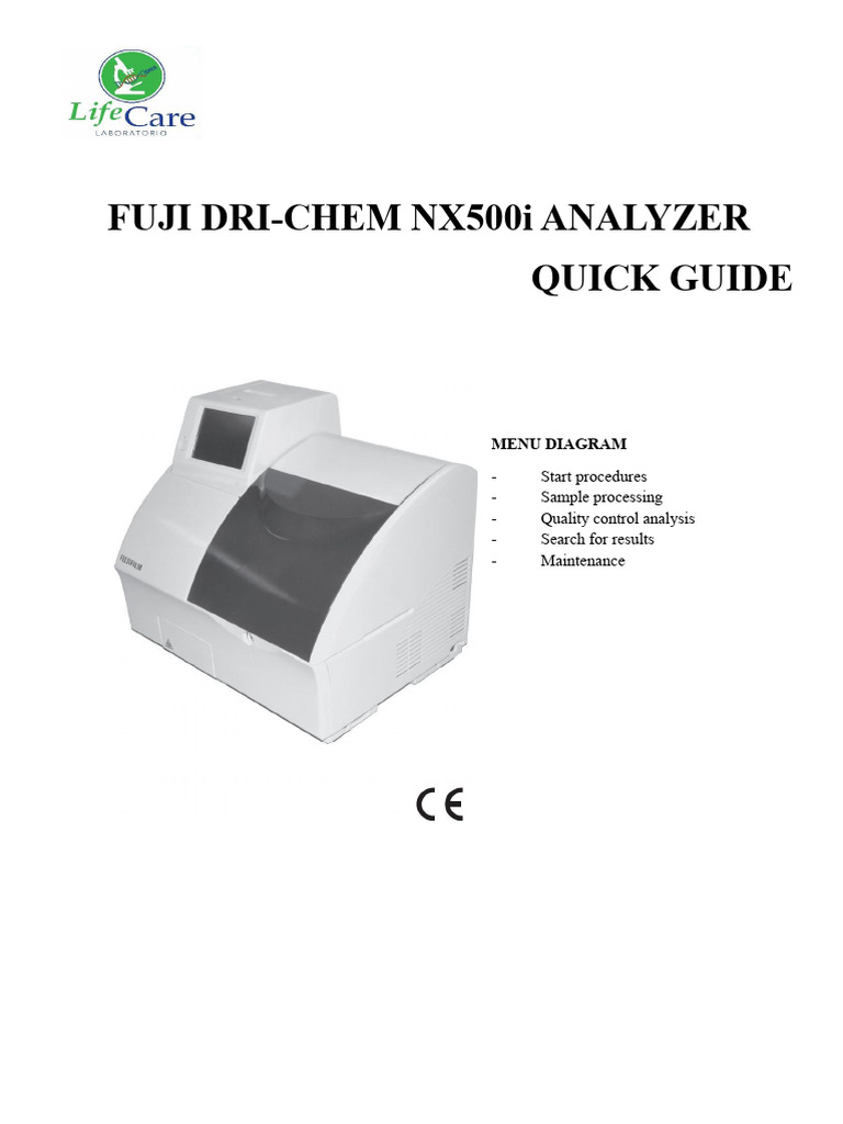 FUJI DRI-CHEM NX500i Analyzer Guide | PDF