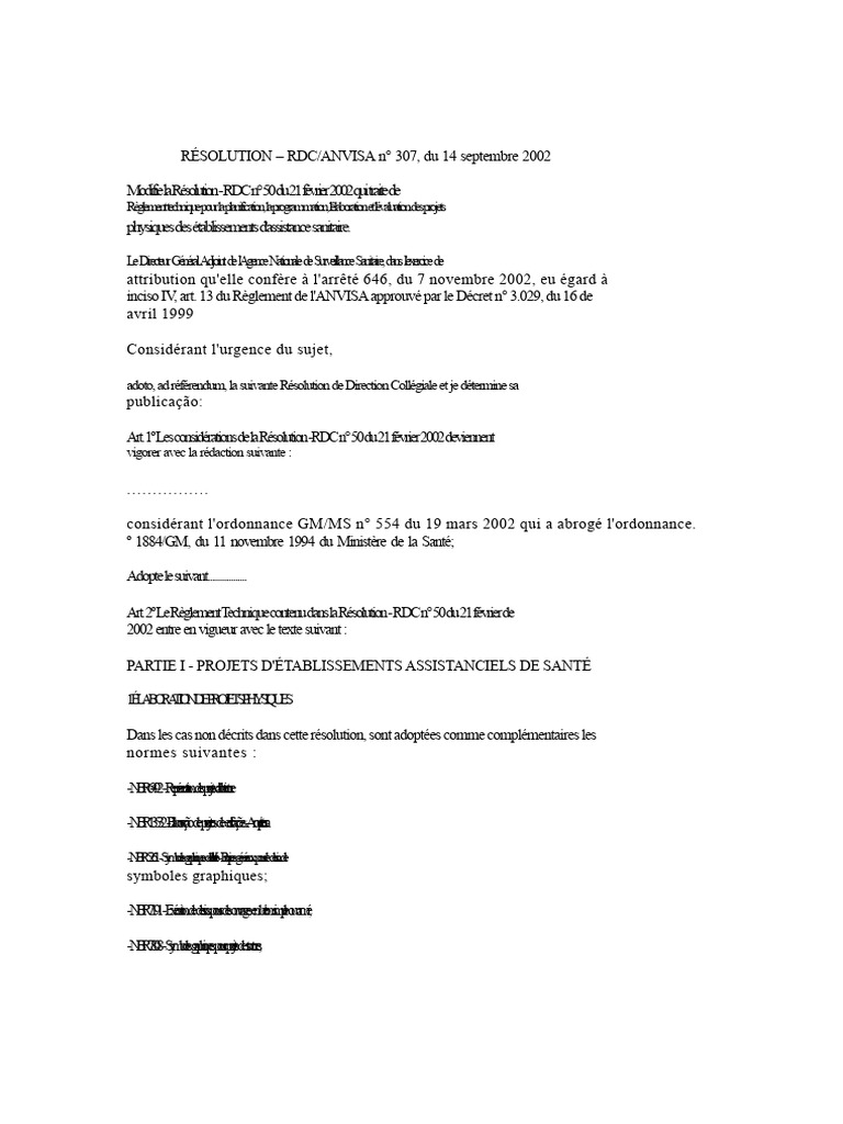 Résolution RDC/ANVISA n° 307 de 2002 | PDF | Dioxyde de carbone | Oxygène