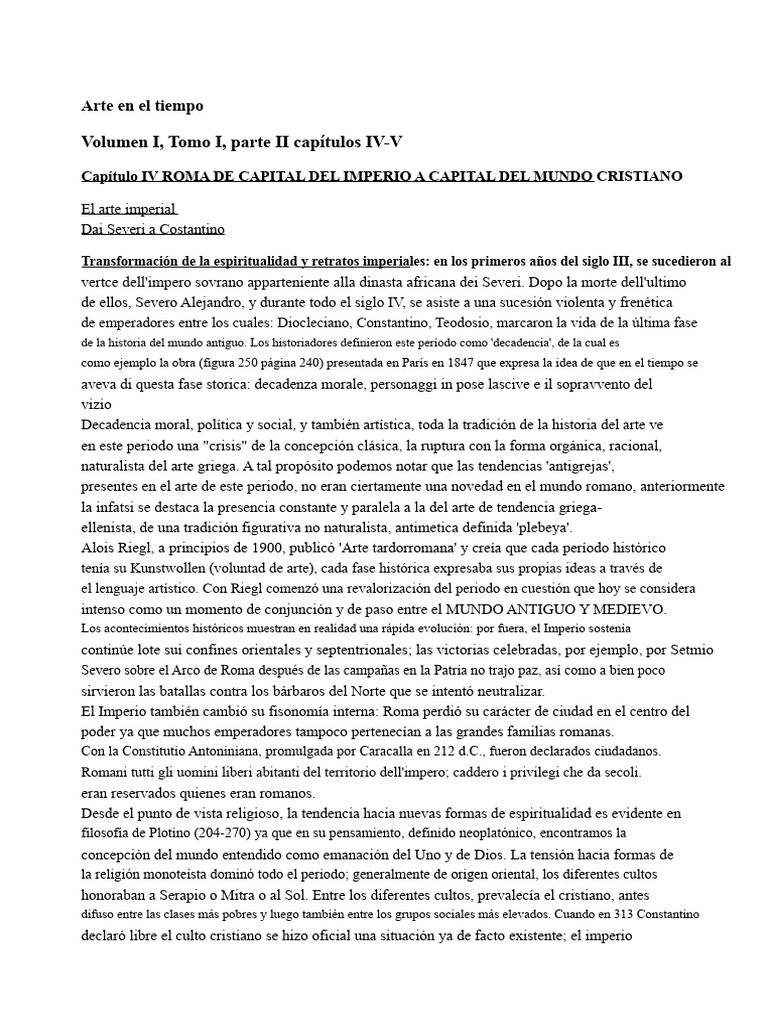 Arte romano: De imperio a cristianismo | PDF | Constantino el grande ...