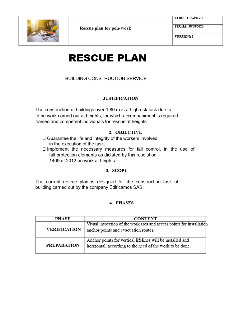 Rescue Plan For Post | PDF | Emergency | Emergency Management