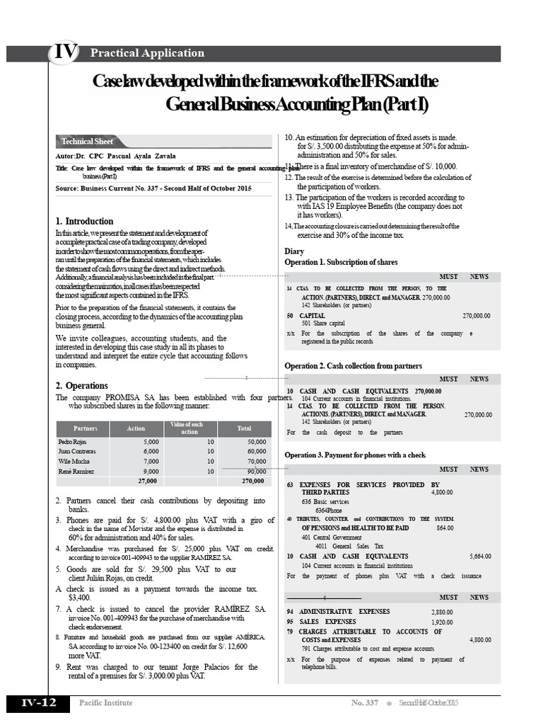 IFRS Case Study: Accounting Practices | PDF | Depreciation | Expense