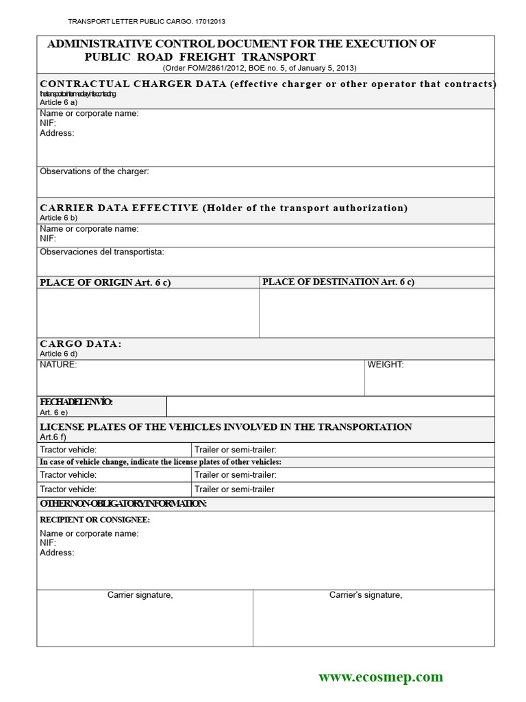 Waybill | PDF