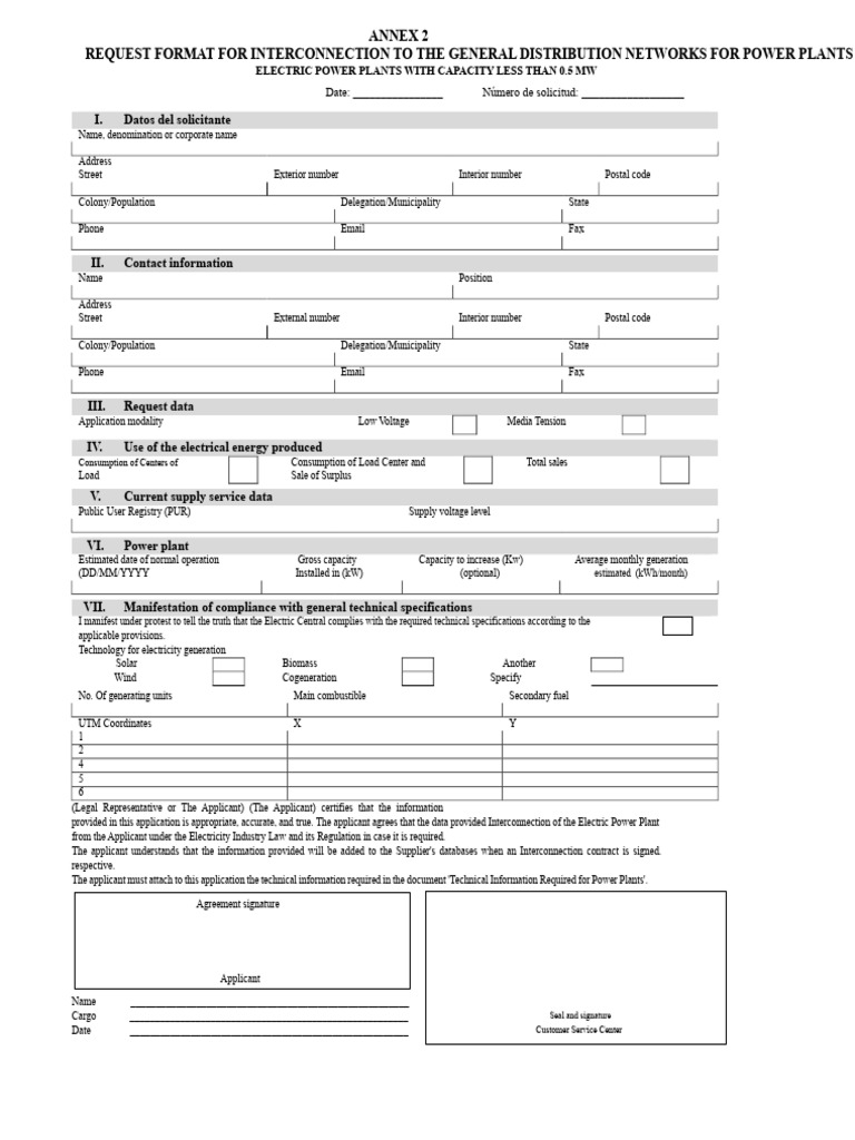 Interconnection Request for Power Plants | PDF | Power Station ...