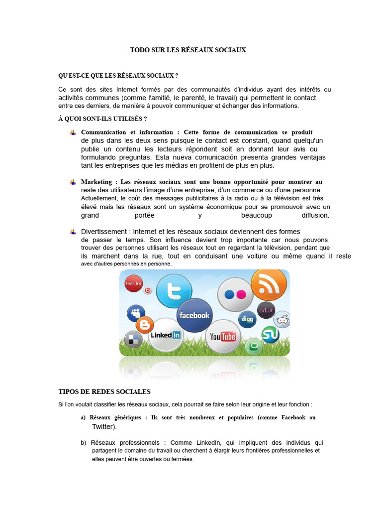 Guide Complet sur les Réseaux Sociaux | PDF | Réseautage social | LinkedIn