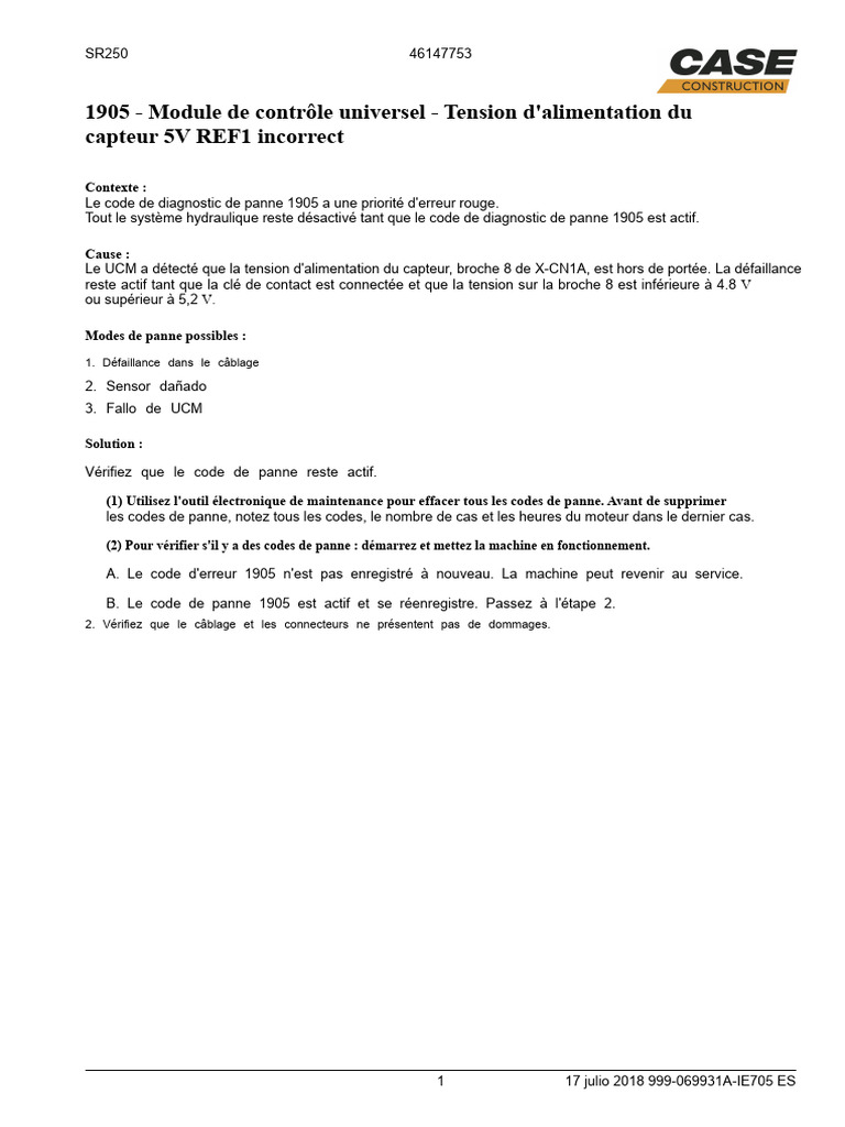 Code 1905 | PDF | Interrupteur | Connectique