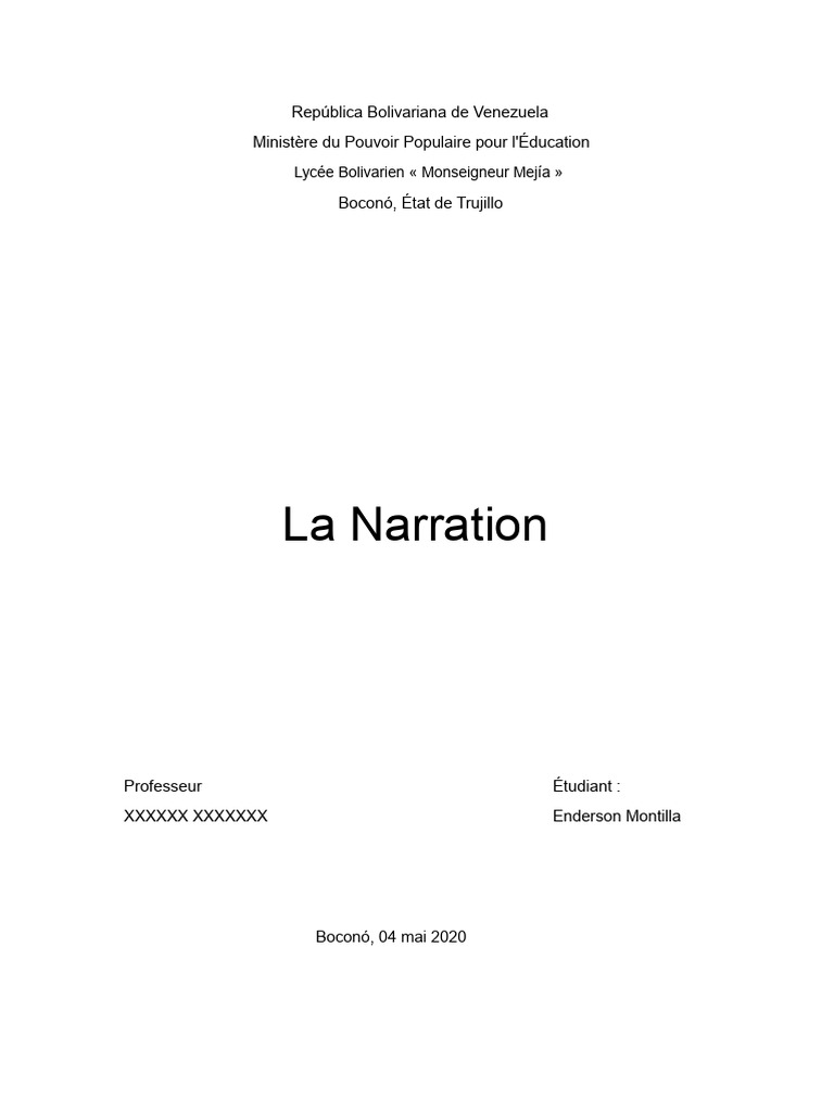 Comprendre la Narration Littéraire | PDF | Grammaire | Syntaxe