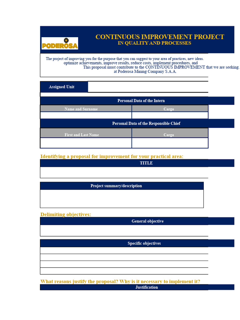 Continuous Improvement Project. Format | PDF | Business | Economies