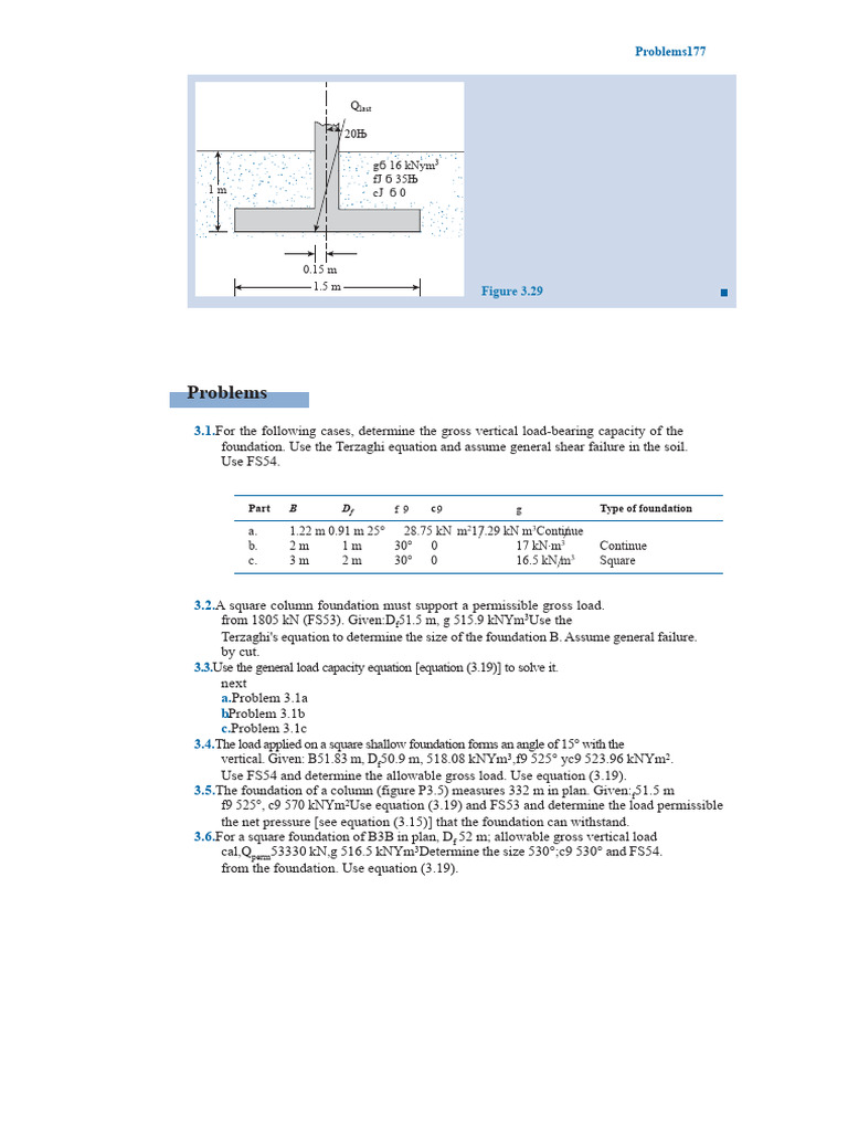 Foundation Exercises | PDF | Geotechnical Engineering | Mechanics