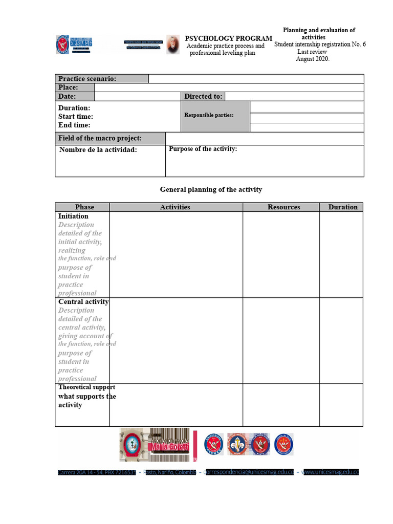 FPP6_FORMAT FOR PLANNING AND EVALUATION OF ACTIVITIES | PDF | Evaluation