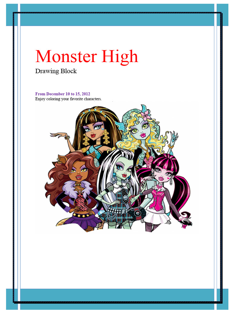 Monster High Coloring Book | PDF