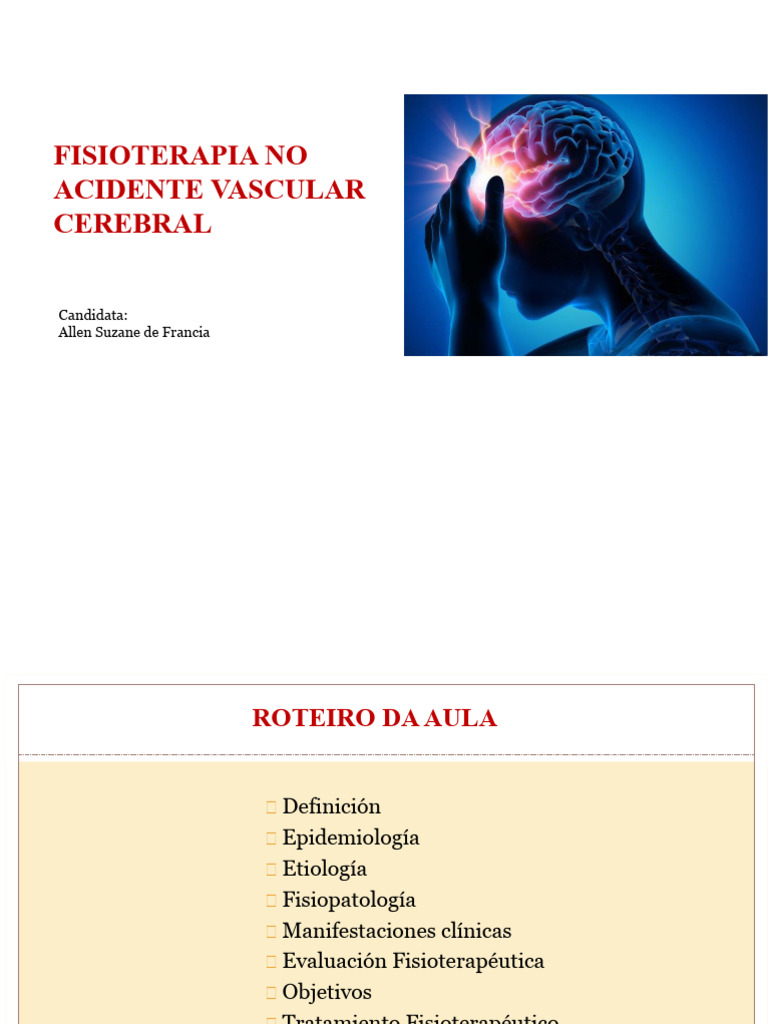 Fisioterapia en el Accidente Vascular Cerebral | PDF | Carrera | Isquemia