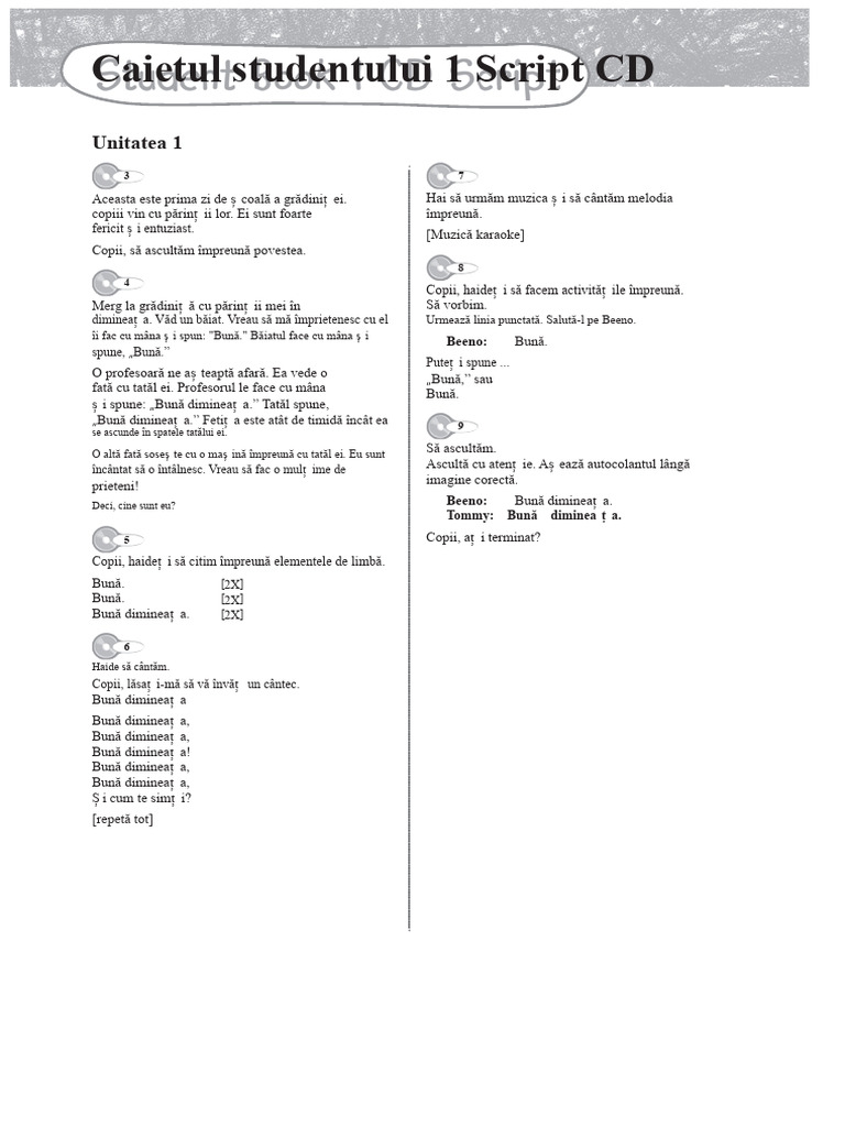 Beeno SB1 CD Script | PDF
