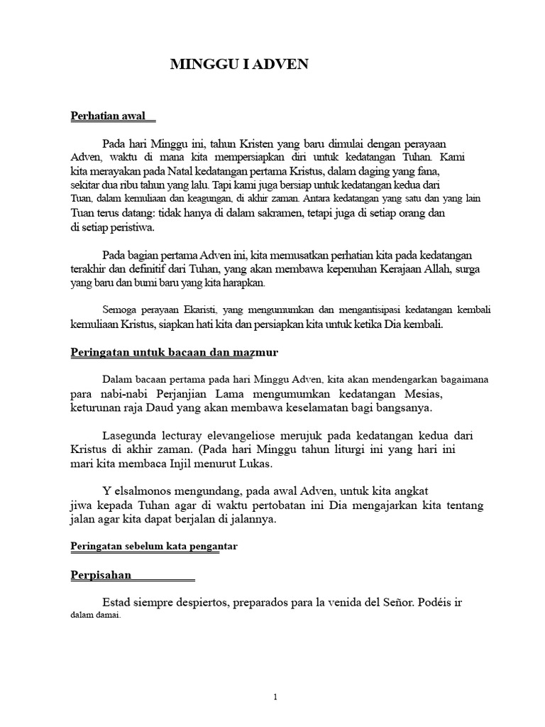 Monisi Siklus C | PDF