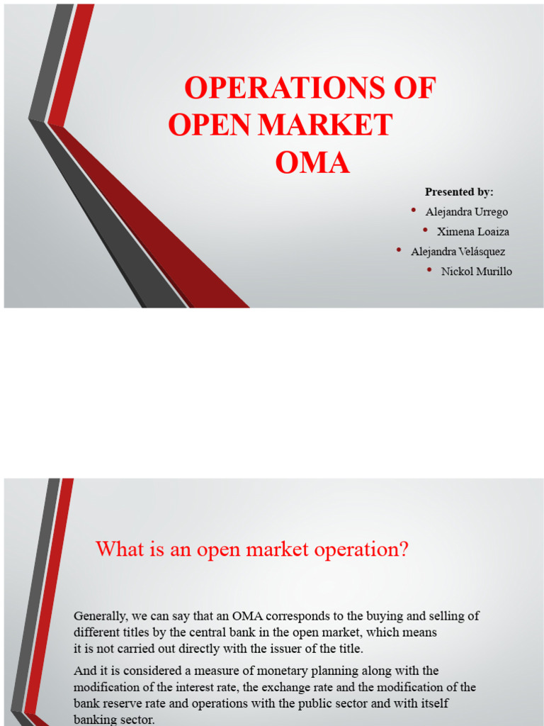 Open Market Operations (Omo) | PDF
