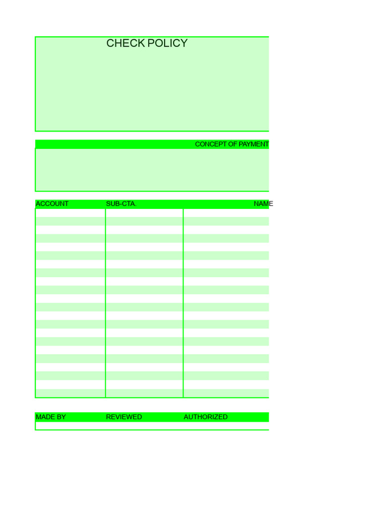 Print Check Policy | PDF