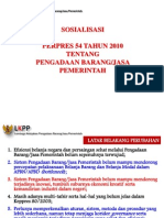 Sosialisasi Perpres 54 tahun 2010 200910